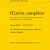 Œuvres Complètes. Tome XX - 1776-1778. Les Rêveries Du Promeneur Solitaire, Cartes à Jouer