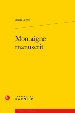 Montaigne Manuscrit
