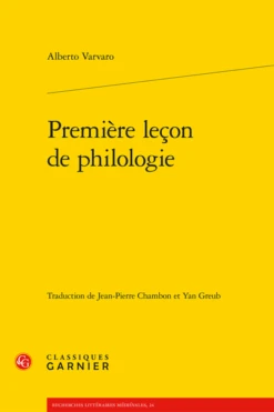 Première Leçon De Philologie