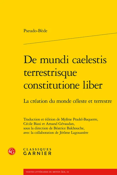 De Mundi Caelestis Terrestrisque Constitutione Liber. La Création Du Monde Céleste Et Terrestre 1 De Mundi Caelestis Terrestrisque Constitutione Liber. La Création Du Monde Céleste Et Terrestre