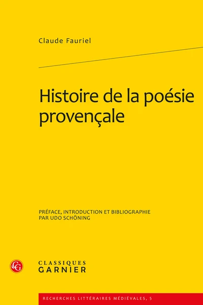 Histoire De La Poésie Provençale. Tomes I à III 1 Histoire De La Poésie Provençale. Tomes I à III