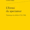 L’Ennui Du Spectateur. Thermique Du Théâtre (1716-1788)