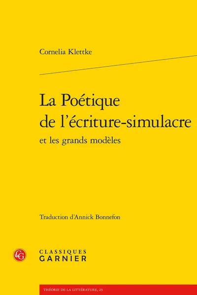La Poétique De L’écriture-simulacreet Les Grands Modèles 1 La Poétique De L’écriture-simulacreet Les Grands Modèles