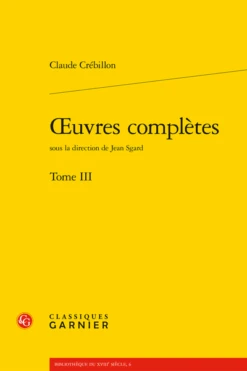Œuvres Complètes. Tome III