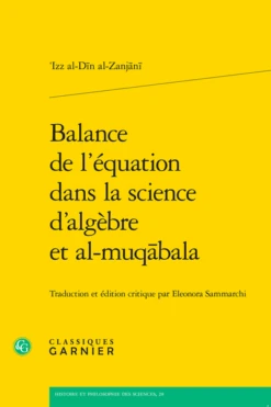 Balance De L’équation Dans La Science D’algèbre Et Al-muqābala