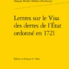 Lettres Sur Le Visa Des Dettes De L’État Ordonné En 1721
