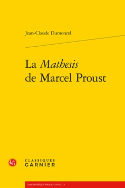 La Mathesis De Marcel Proust