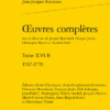 Œuvres Complètes. Tome XVI B. 1767-1770