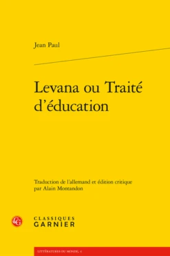 Levana Ou Traité D’éducation