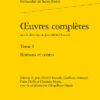 Œuvres Complètes. Tome I. Romans Et Contes