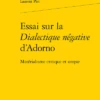Essai Sur La Dialectique Négative D’Adorno. Matérialisme Critique Et Utopie
