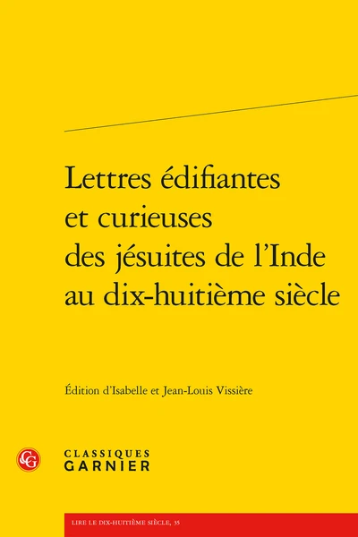 Lettres édifiantes Et Curieuses Des Jésuites De L'Inde Au Dix-huitième Siècle 1 Lettres édifiantes Et Curieuses Des Jésuites De L'Inde Au Dix-huitième Siècle