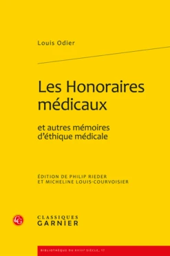 Les Honoraires Médicaux Et Autres Mémoires D’éthique Médicale