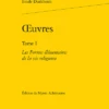 Œuvres. Tome I. Les Formes élémentaires De La Vie Religieuse