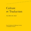 Culture Et Traduction . Au-delà Des Mots