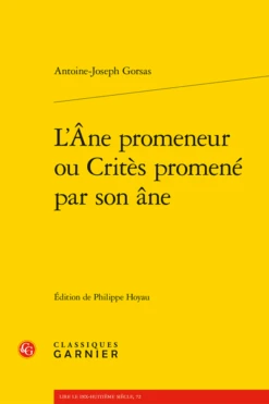 L’Âne Promeneur Ou Critès Promené Par Son âne