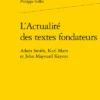 L’Actualité Des Textes Fondateurs. Adam Smith, Karl Marx Et John Maynard Keynes