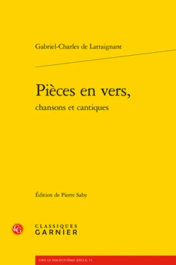 Pièces En Vers, Chansons Et Cantiques