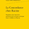 La Concordance Chez Racine. Rapports Entre Structure Grammaticale Et Forme Métrique Dans Le Théâtre De Racine