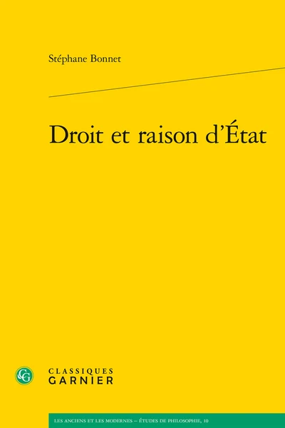 Droit Et Raison D’État 1 Droit Et Raison D’État