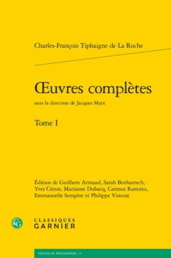 Œuvres Complètes. Tome I